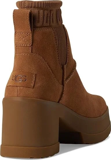 UGG Moxy Chelsea Women's Boots Chestnut : 8.5 B - Medium, Suede - Image 4