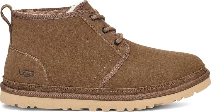 UGG Neumel Men's Lace up casual Shoes Hickory : 18 D - Medium, Full Grain leather/Suede - Image 6