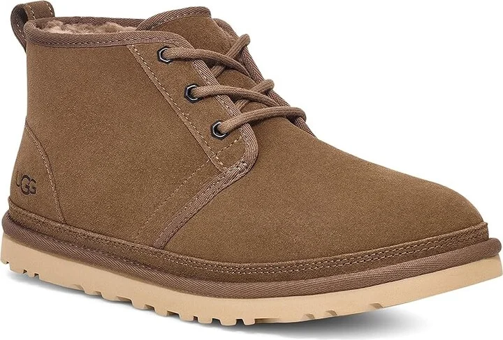 UGG Neumel Men's Lace up casual Shoes Hickory : 18 D - Medium, Full Grain leather/Suede