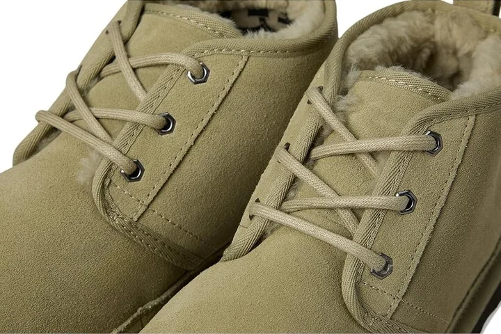 UGG Neumel Men's Lace up casual Shoes Muted Brass/Magnolia Leaf : 5 D - Medium, Full Grain leather/Suede - Image 7