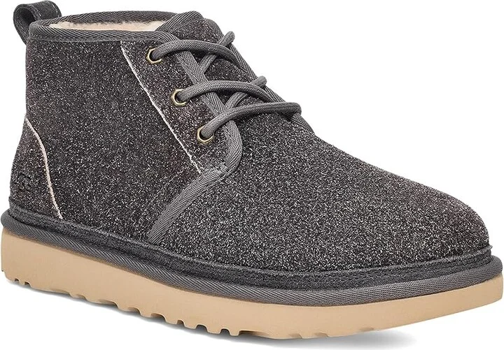 UGG Neumel Shaggy Suede Men's Boots Dark Grey : 7 D - Medium