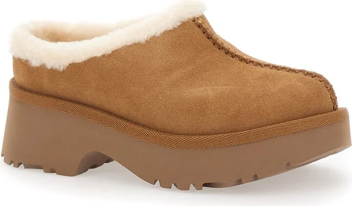 UGG ‘New Height' Mule With Brown Suede Women'S Embossed Stitching Detail - Image 2