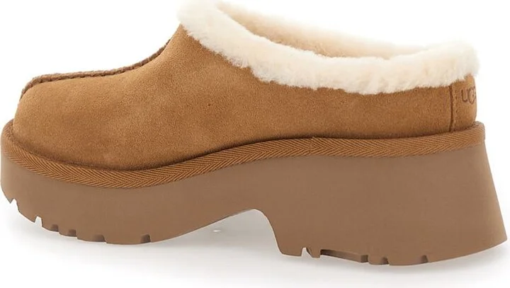 UGG ‘New Height' Mule With Brown Suede Women'S Embossed Stitching Detail - Image 3