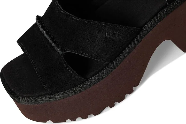 UGG New Heights Ankle Strap Women's Sandals Black : 8.5 B - Medium, Suede - Image 7