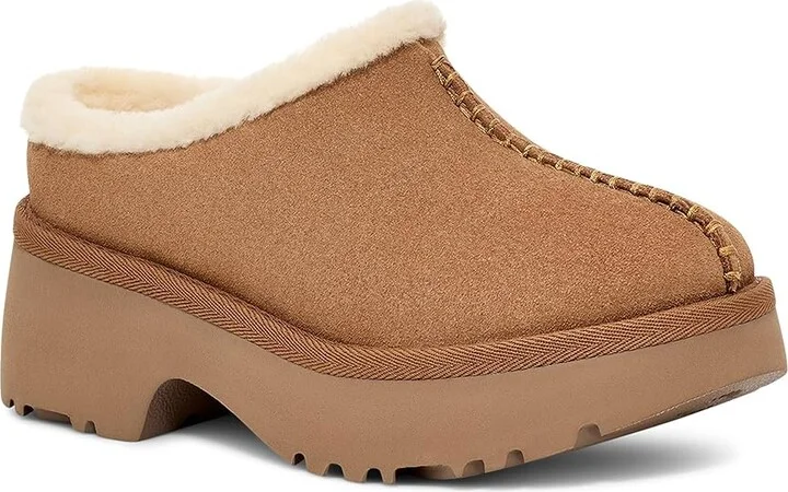 UGG New Heights Cozy Clog Women's Shoes Chestnut : 12 B - Medium, Suede/Wool