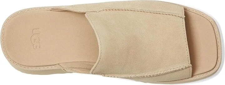 UGG New Heights Slide Women's Sandals Mustard Seed : 9.5 B - Medium, Suede - Image 2