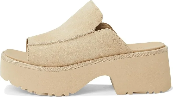 UGG New Heights Slide Women's Sandals Mustard Seed : 9.5 B - Medium, Suede - Image 6