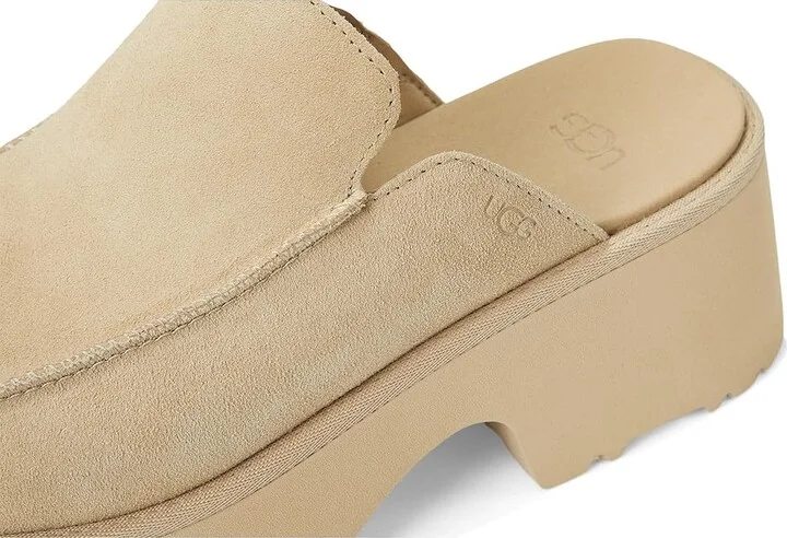 UGG New Heights Slide Women's Sandals Mustard Seed : 9.5 B - Medium, Suede - Image 7