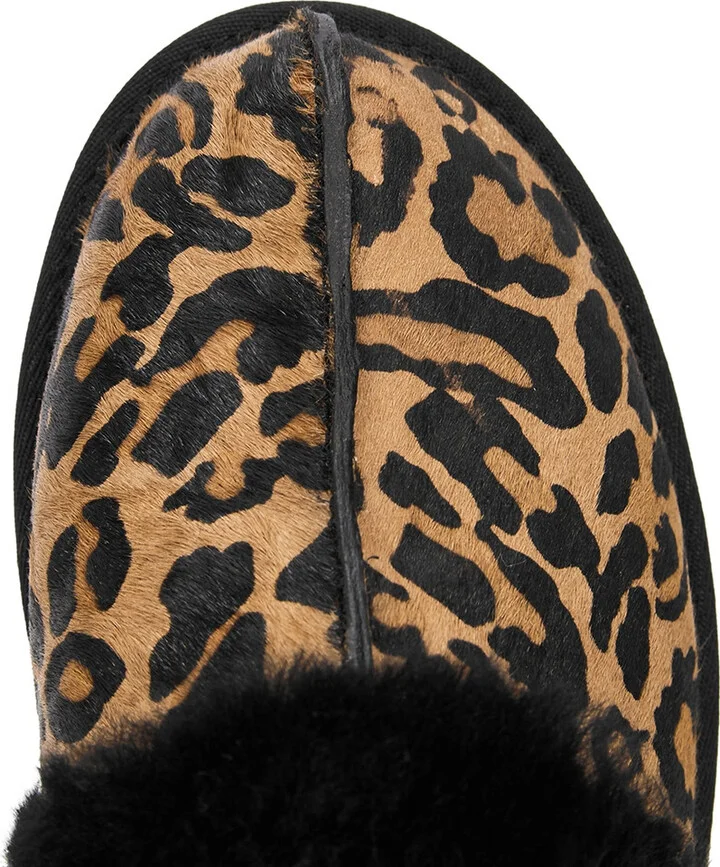 Ugg Scuffette II Panther-print Calf Hair Slippers - Image 4