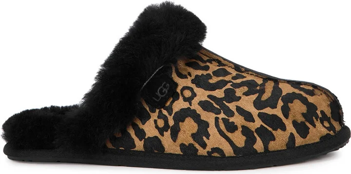 Ugg Scuffette II Panther-print Calf Hair Slippers