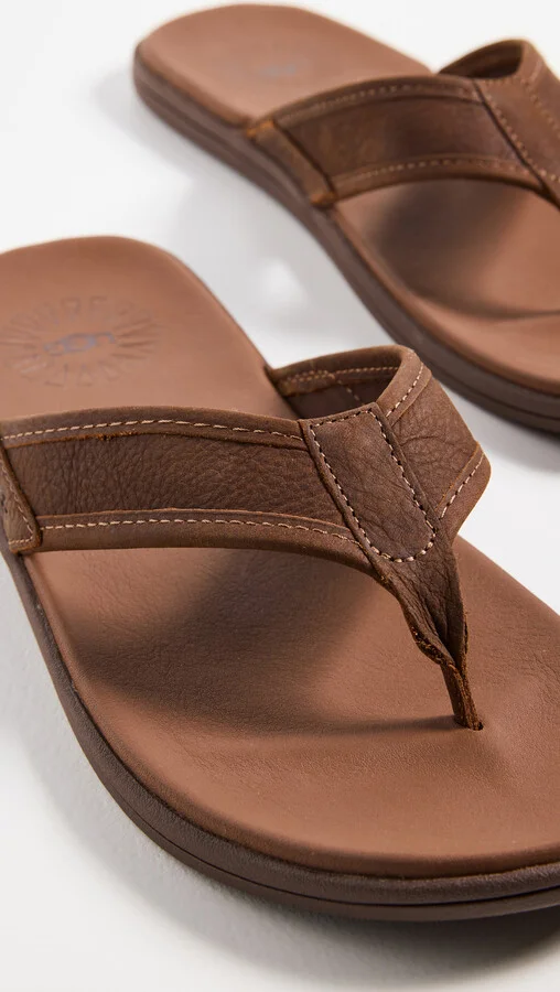UGG Seaside Leather Flip Flops - Image 3