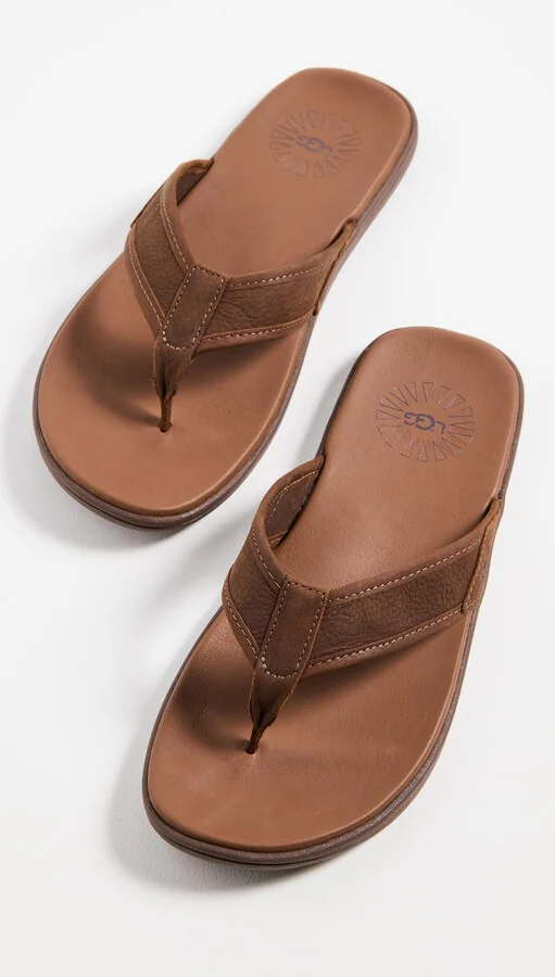 UGG Seaside Leather Flip Flops - Image 4