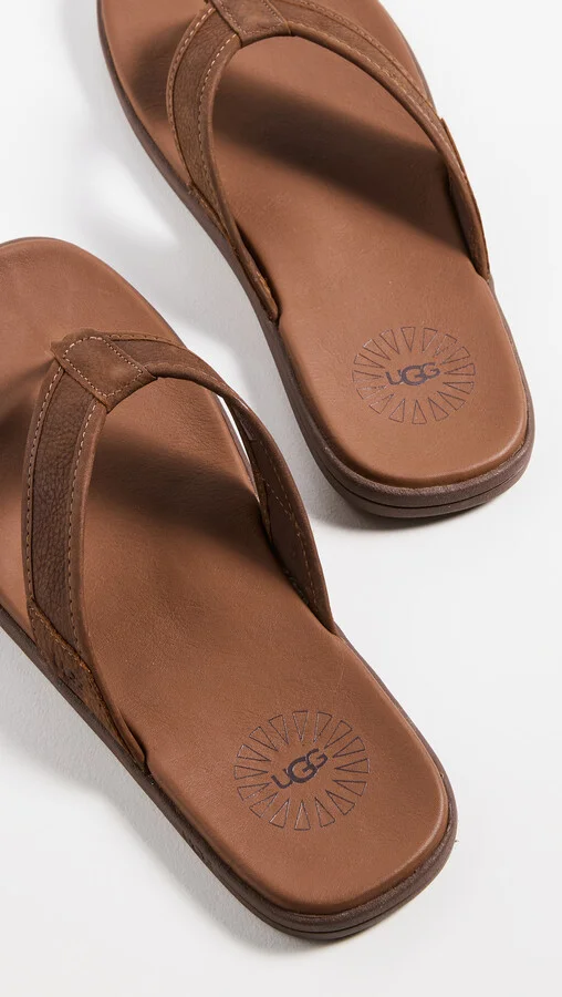 UGG Seaside Leather Flip Flops - Image 5