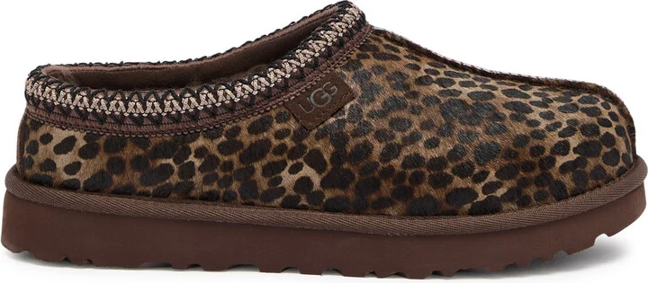 Ugg Tasman Leopard-print Calf-hair Slippers