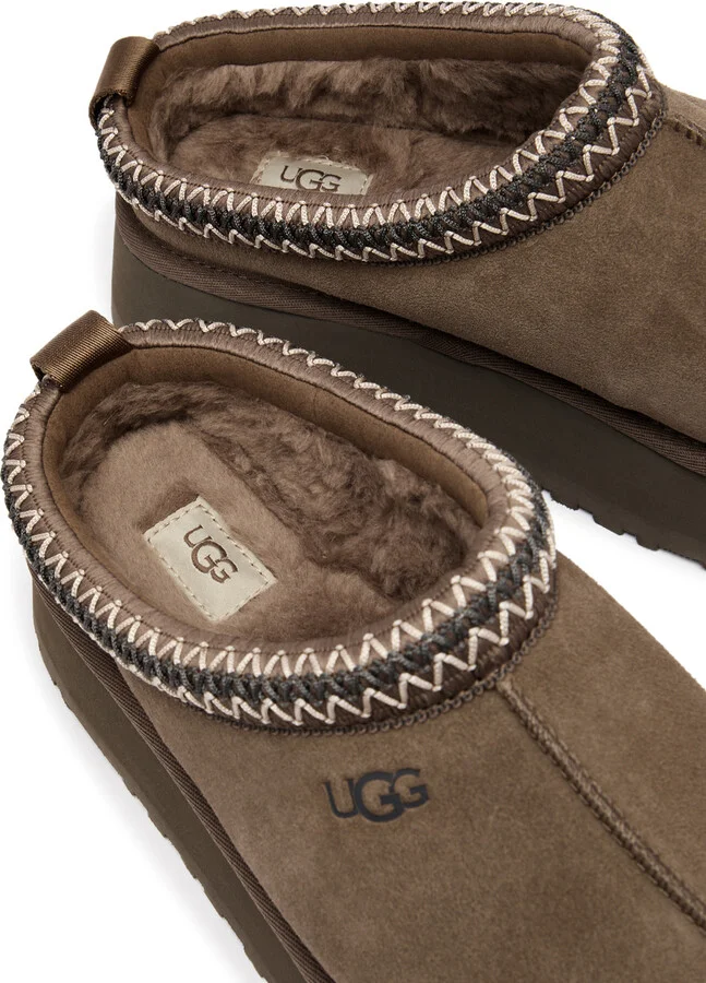 Ugg Tasman Suede Flatform Slippers - Image 4