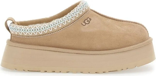 UGG Tazz Logo Embossed Platform Slippers