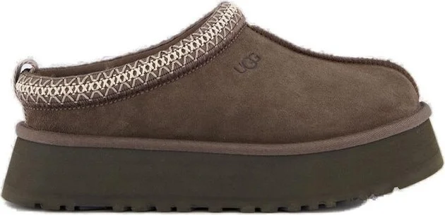 UGG Tazz Logo Embossed Platform Slippers