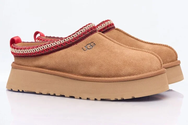 UGG Tazz Suede Slippers - Woman Slip Ons Brown Us - 08 - Image 3