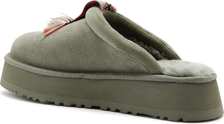 Ugg Tazzle Embroidered Suede Flatform Slippers - Image 6