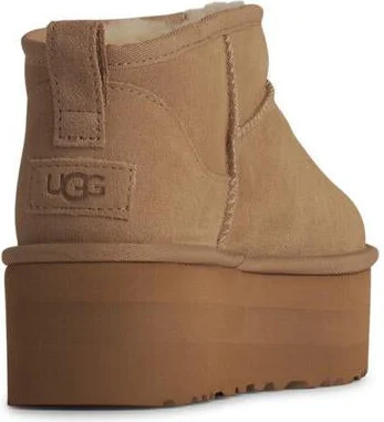 UGG 'Ultra Mini' Beige Suede Boots - Image 3