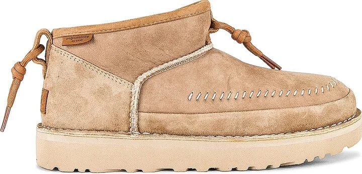 UGG Ultra Mini Crafted Regenerate Boot in Beige
