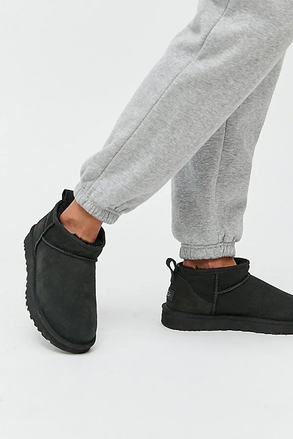 UGG Women's Classic Ultra Mini Ankle Boot in Black