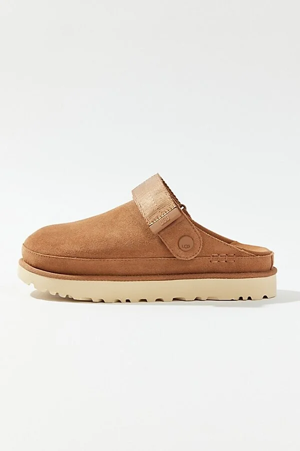 UGG Women's Goldenstar Suede Clog in Chestnut - Image 2