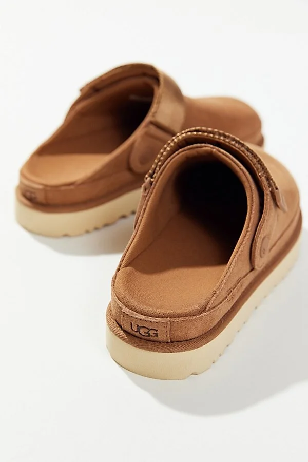 UGG Women's Goldenstar Suede Clog in Chestnut - Image 3