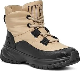 UGG Yose Puffer Lace Women's Boots Mustard Seed : 9 B - Medium, Leather