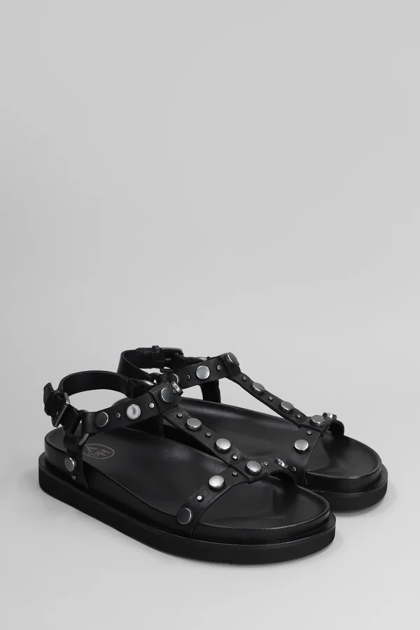 Ugo Flats In Black Leather - Image 2