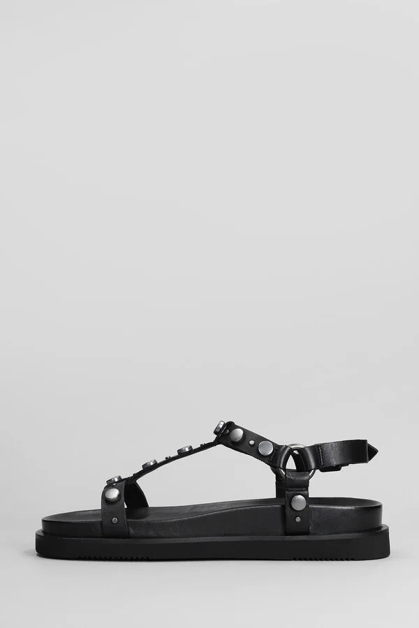 Ugo Flats In Black Leather - Image 3