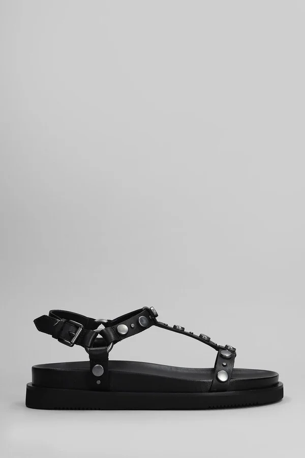 Ugo Flats In Black Leather