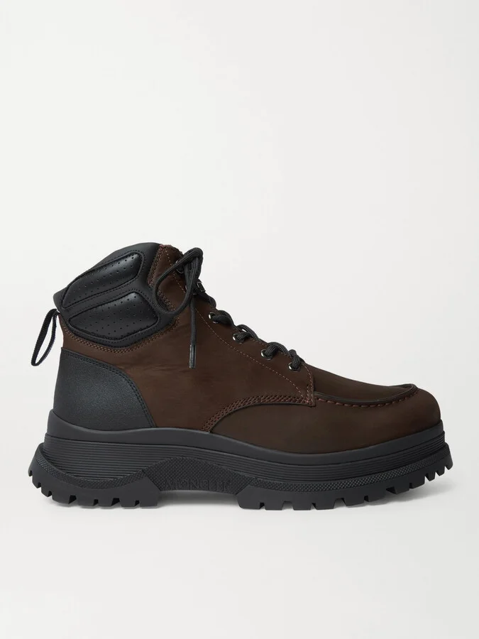 Ulderic Leather-Trimmed Shearling-Lined Nubuck Boots