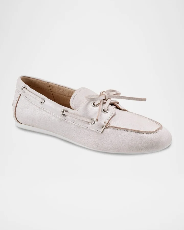 Uleena Suede Moccasin Boat Loafers - Image 2