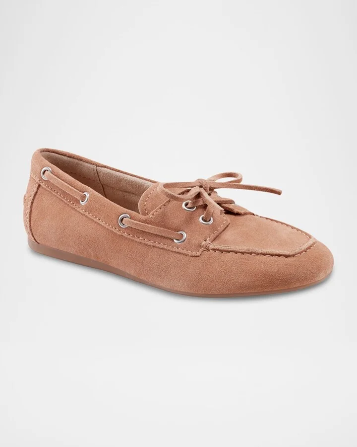 Uleena Suede Moccasin Boat Loafers - Image 8