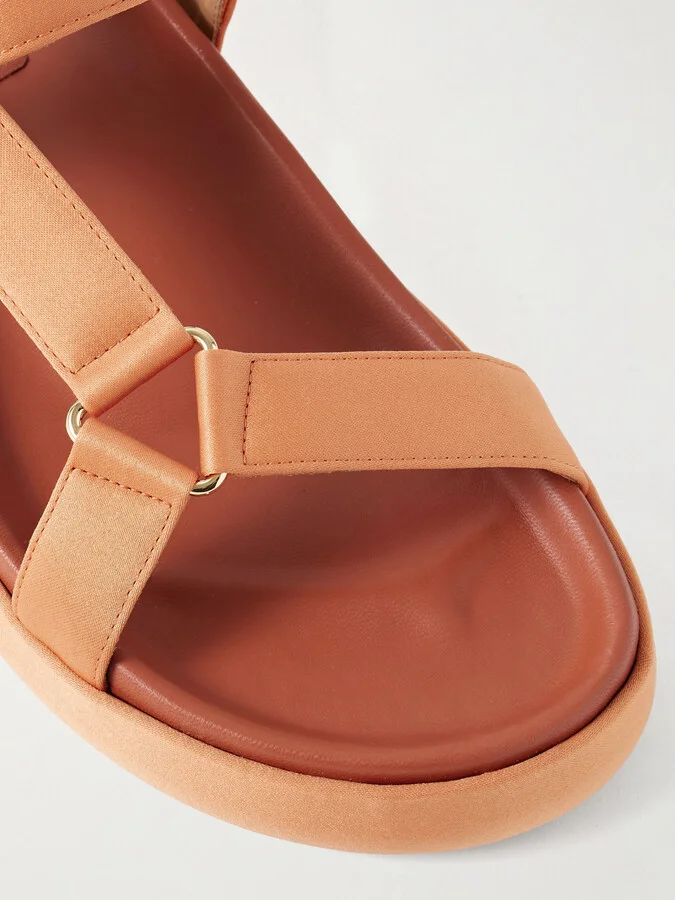Ulla Johnson - Astra Sport Satin Sandal - Brown - Image 4