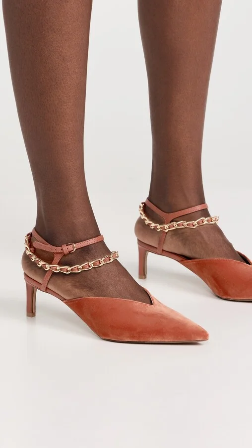 Ulla Johnson Pointed Kitten Heel with Chain - Image 2
