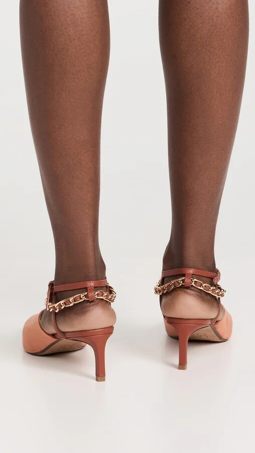 Ulla Johnson Pointed Kitten Heel with Chain - Image 3