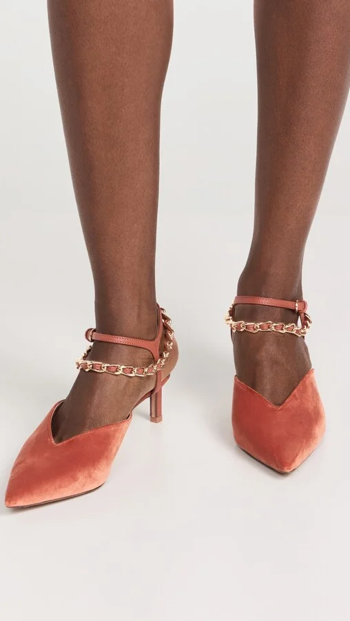 Ulla Johnson Pointed Kitten Heel with Chain - Image 4