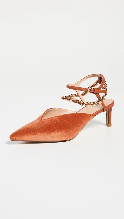 Ulla Johnson Pointed Kitten Heel with Chain - Image 5
