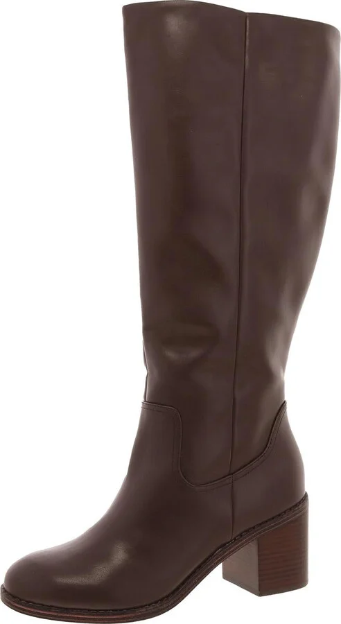 ULLAH Womens Wide Calf Leather Knee-High Boots