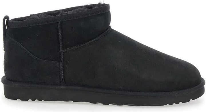 'Ultra Mini' Black Boots In Suede Woman