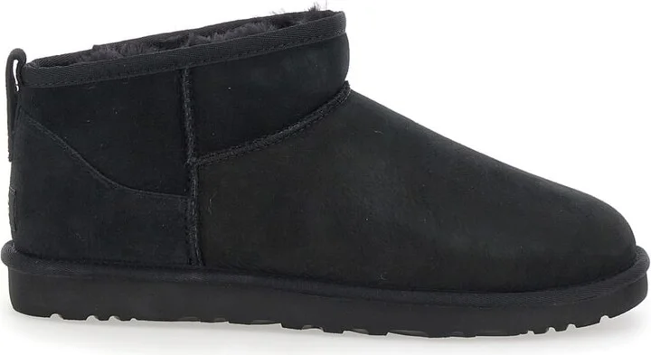 'ultra Mini' Black Boots In Suede Woman