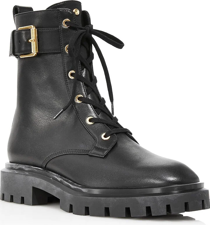 Ultra Womens Pull On Faux Leather Combat & Lace-up Boots