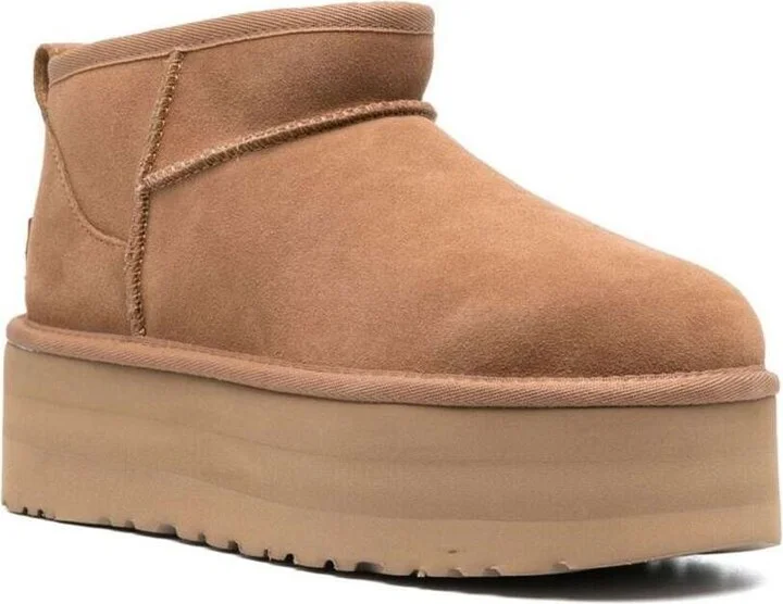 'Ultramini' Beige Boots With Platform In Suede Woman - Image 2