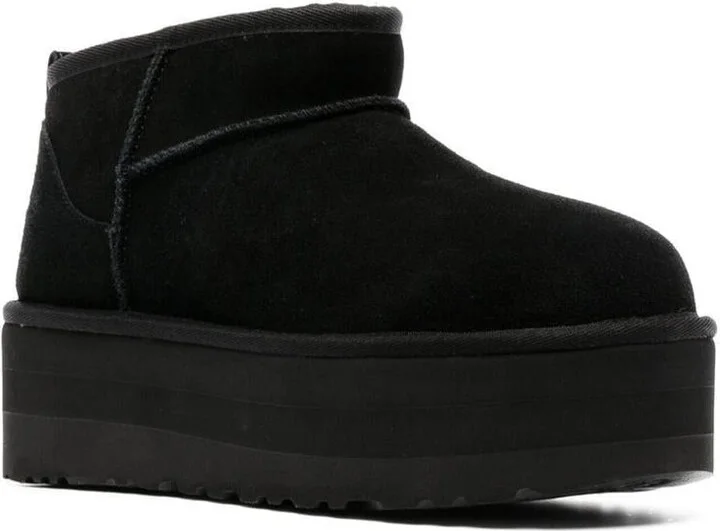 'Ultramini' Black Boots With Platform In Suede Woman - Image 2