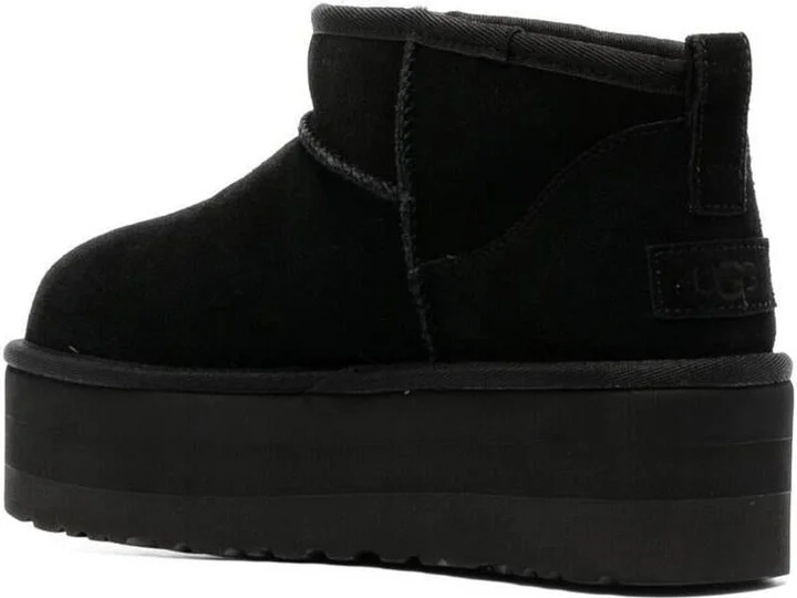 'Ultramini' Black Boots With Platform In Suede Woman - Image 3