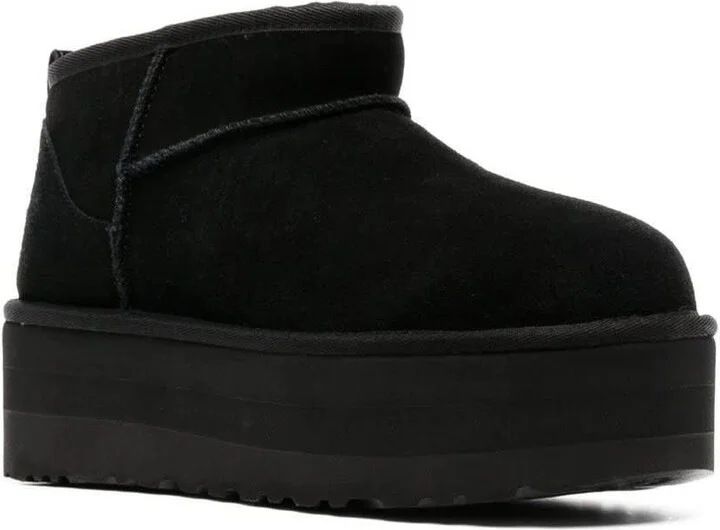 'ultramini' Black Boots With Platform In Suede Woman - Image 2