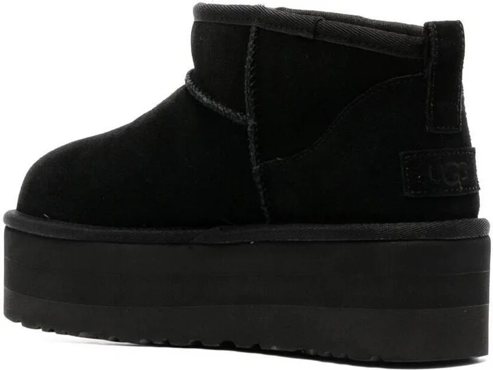 'ultramini' Black Boots With Platform In Suede Woman - Image 3