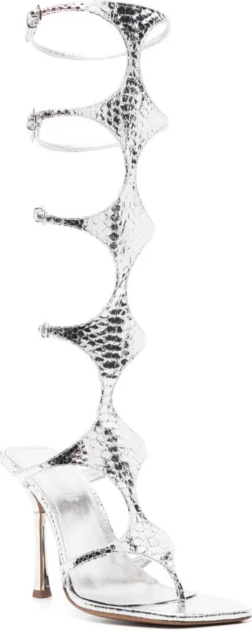 Uma 100mm metallic sandals - Image 2